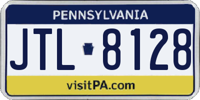 PA license plate JTL8128