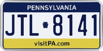 PA license plate JTL8141