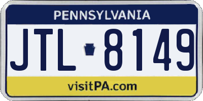 PA license plate JTL8149