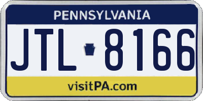 PA license plate JTL8166