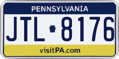 PA license plate JTL8176