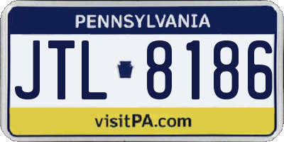 PA license plate JTL8186