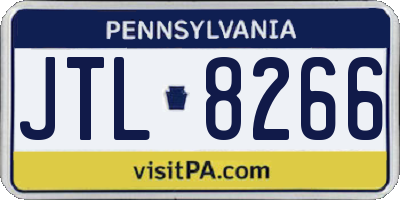 PA license plate JTL8266