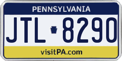 PA license plate JTL8290