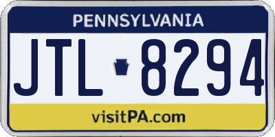 PA license plate JTL8294