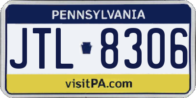 PA license plate JTL8306