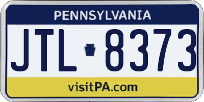 PA license plate JTL8373