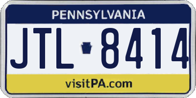 PA license plate JTL8414