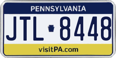 PA license plate JTL8448