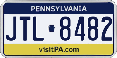 PA license plate JTL8482
