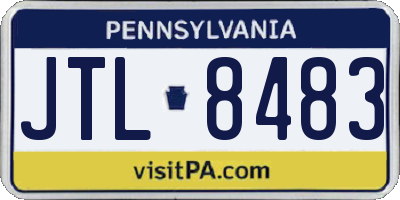 PA license plate JTL8483