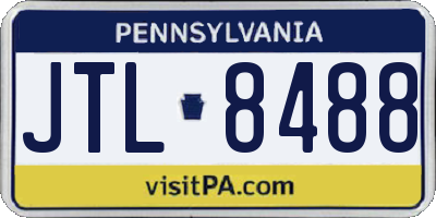 PA license plate JTL8488