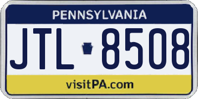 PA license plate JTL8508