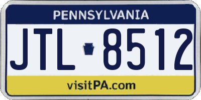 PA license plate JTL8512