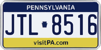PA license plate JTL8516