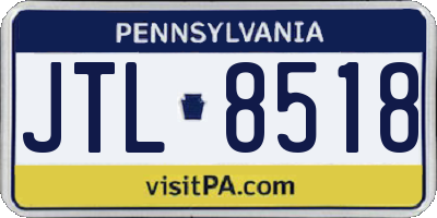PA license plate JTL8518