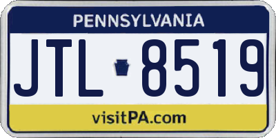 PA license plate JTL8519