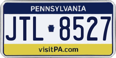 PA license plate JTL8527