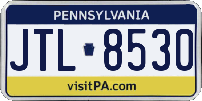PA license plate JTL8530