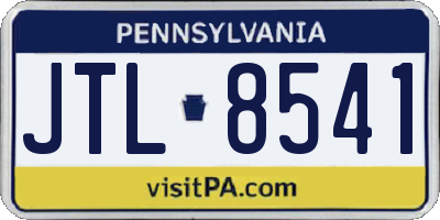 PA license plate JTL8541