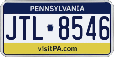 PA license plate JTL8546