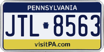 PA license plate JTL8563