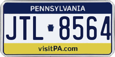 PA license plate JTL8564