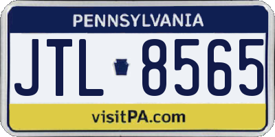 PA license plate JTL8565