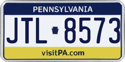 PA license plate JTL8573