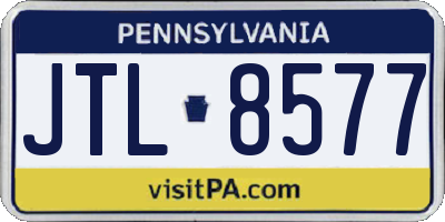 PA license plate JTL8577