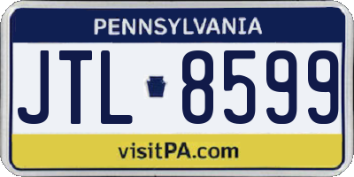PA license plate JTL8599