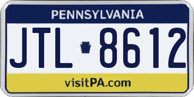 PA license plate JTL8612