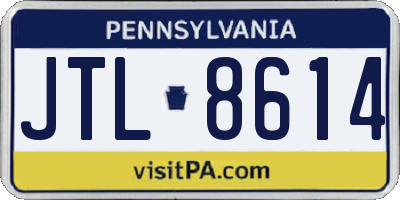PA license plate JTL8614