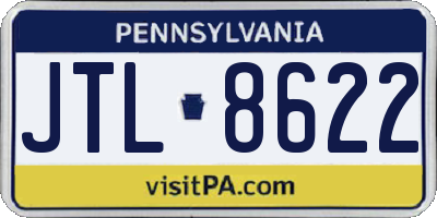 PA license plate JTL8622