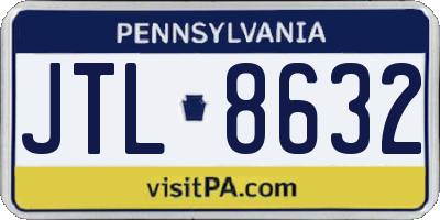 PA license plate JTL8632