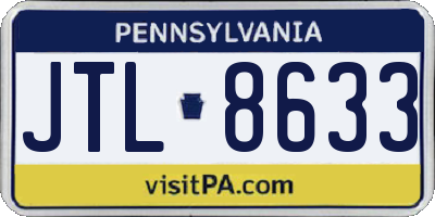 PA license plate JTL8633