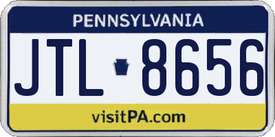 PA license plate JTL8656