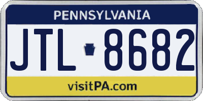 PA license plate JTL8682