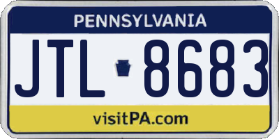 PA license plate JTL8683