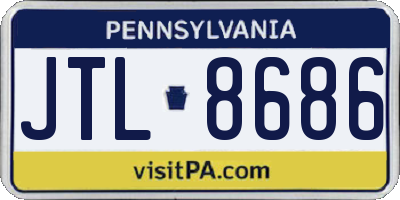 PA license plate JTL8686