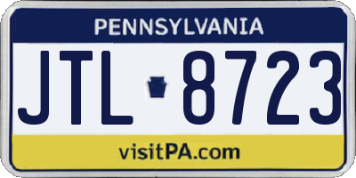 PA license plate JTL8723