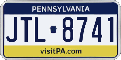 PA license plate JTL8741
