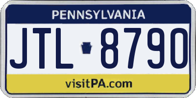 PA license plate JTL8790