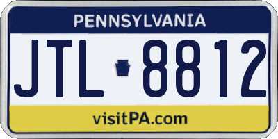 PA license plate JTL8812