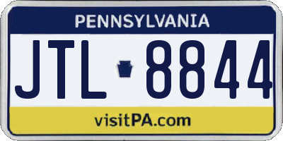 PA license plate JTL8844