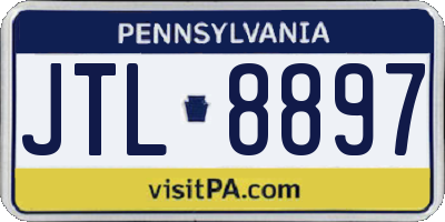 PA license plate JTL8897