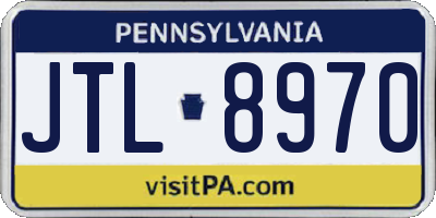 PA license plate JTL8970