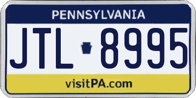 PA license plate JTL8995