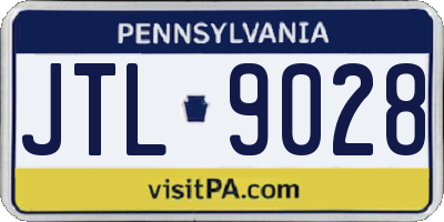 PA license plate JTL9028