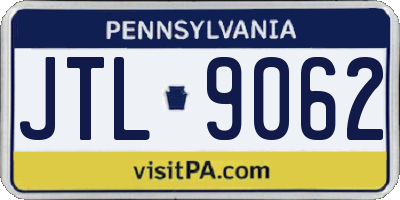 PA license plate JTL9062